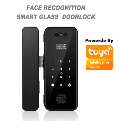 Serratura di porta di vetro Frameless dell'ABS di Tuya Smart della serratura di fronte dell'impronta digitale di alluminio di riconoscimento