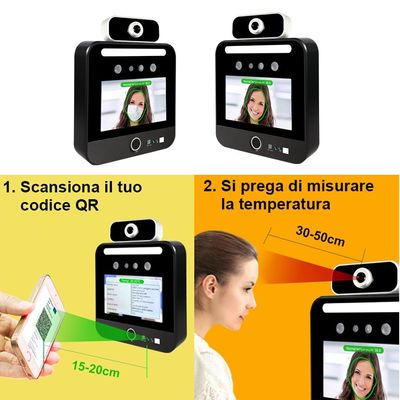 Lettore del passaggio di verde di salute dell'Eu dell'analizzatore di temperatura di riconoscimento di fronte del sistema di Linux