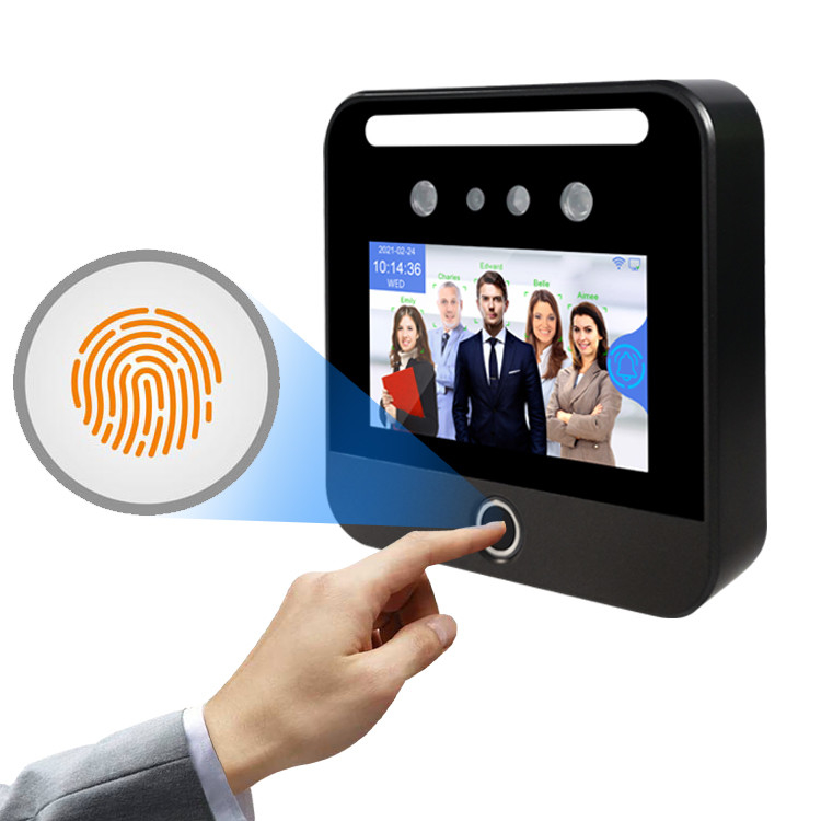 Orologio marcatempo biometrico di IPS del touch screen di fronte di riconoscimento della macchina a 5 pollici di partecipazione