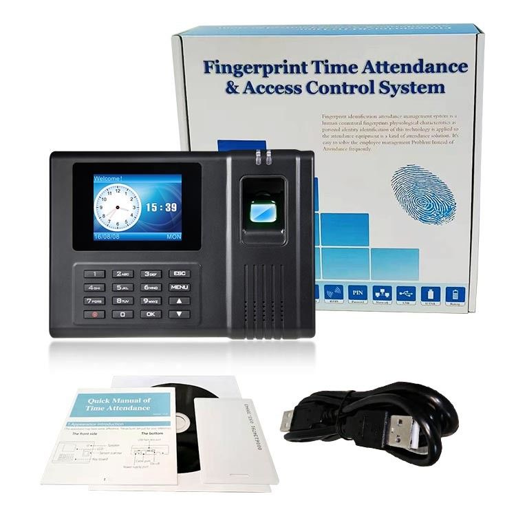 Controllo di accesso biometrico a 2,4 pollici LCD dell'impronta digitale dell'orologio marcatempo