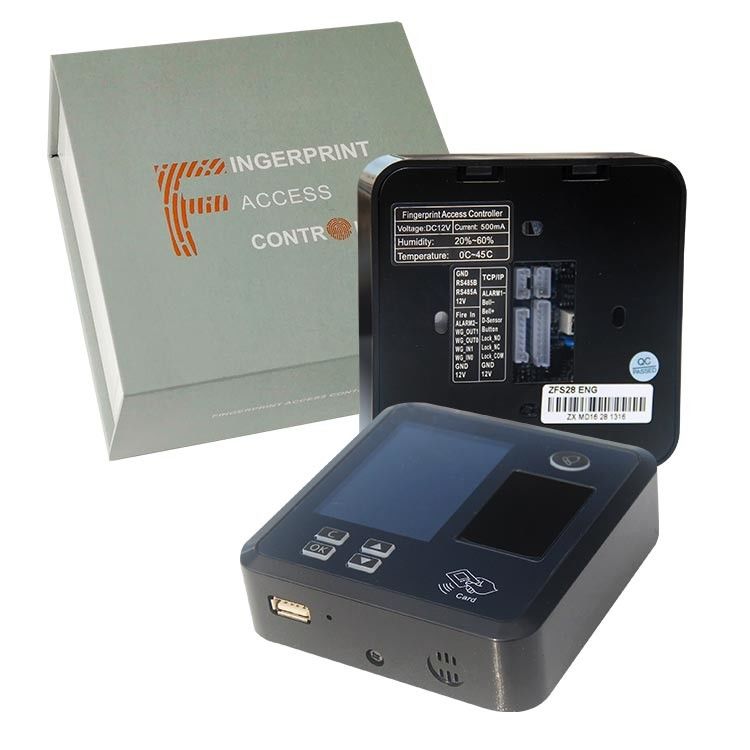 Portone del nero TFS28 12V 0.2s del IP Wifi di Tcp 125 megahertz della carta di controllo di accesso dell'impronta digitale