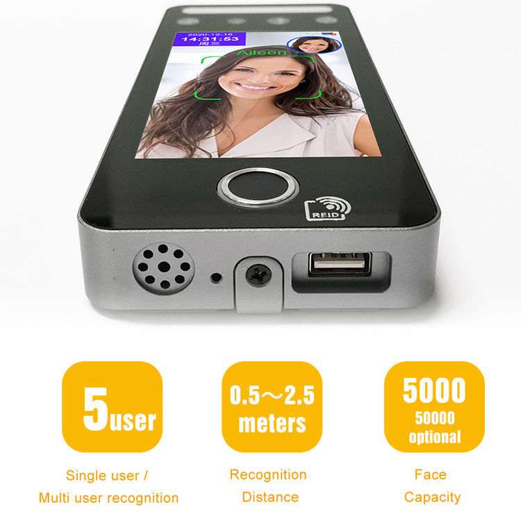 Lettore di schede facciale a 5 pollici del sistema RFID del controllo di accesso di riconoscimento di Touchless