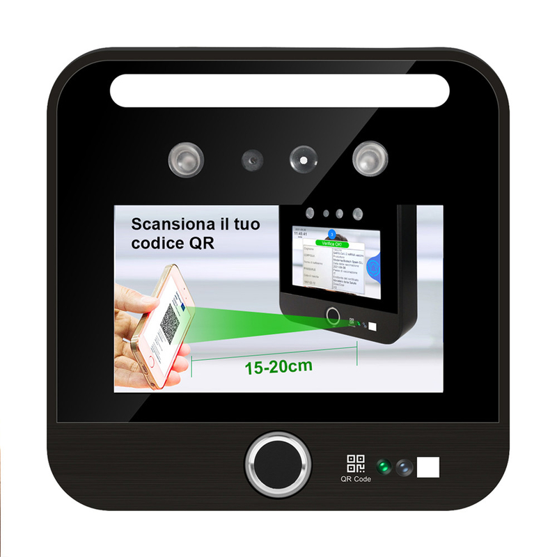 Lettore vaccino Access Control System del passaggio di verde di ricerca di Verifica C19 di riconoscimento di fronte EURO