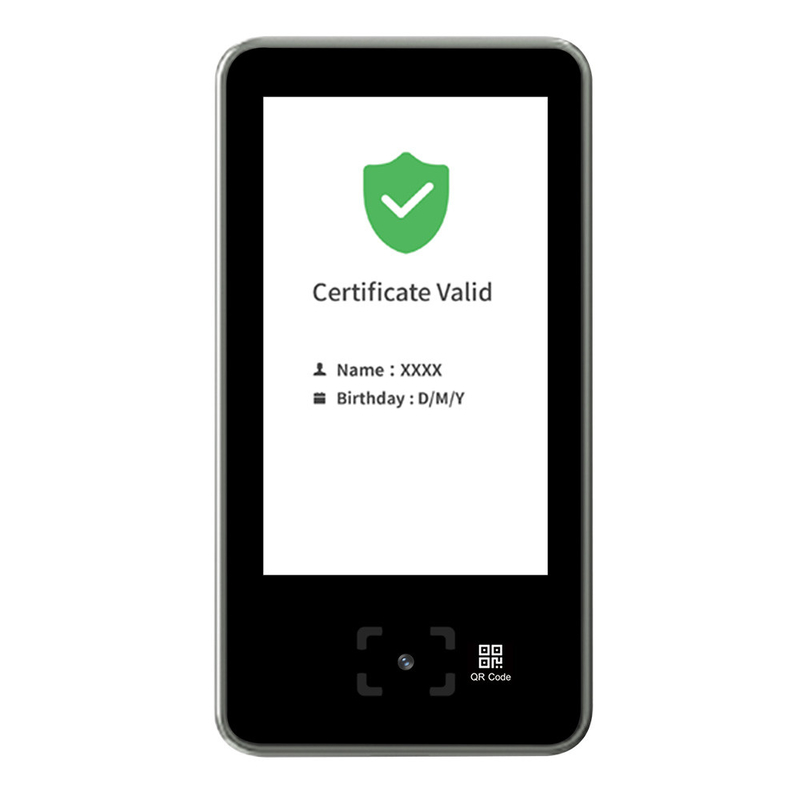 Passaggio vaccino di QR della carta del certificato verde LCD a 5 pollici dell'analizzatore UE Digital