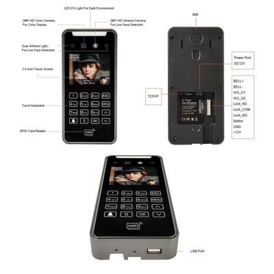 Nuvola biometrica dei prodotti del controllo di accesso di riconoscimento di fronte del TCP/IP Wifi RFID AI basata