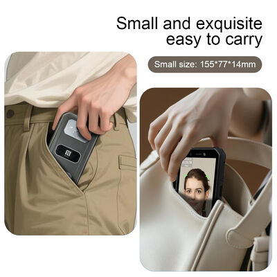 Terminale di rilevamento presenze con schermo touch da 5,5 pollici e riconoscimento facciale rapido in 0,3 secondi - Capacità 5000 volti per rilevamento presenze mobile