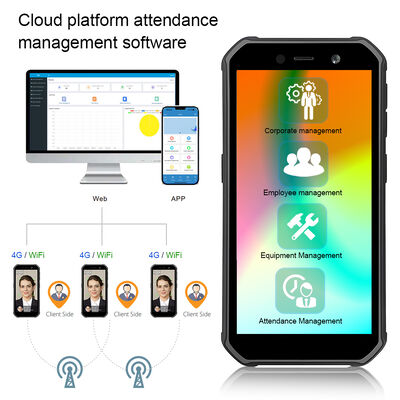 Macchina di riconoscimento facciale Android portatile 4G per la presenza dei dipendenti