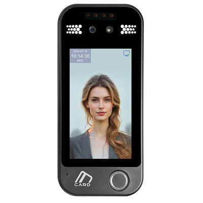 AI Dynamic Face Recognition Fingerprint Access Control Terminal IP65 Dispositivo di assunzione a tempo impermeabile