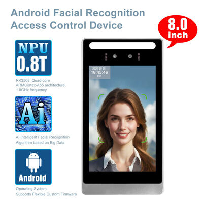 SI-A08 Riconoscimento facciale e delle vene del palmo Android Terminal di controllo dell'accesso Detezione della vivacità binocolare