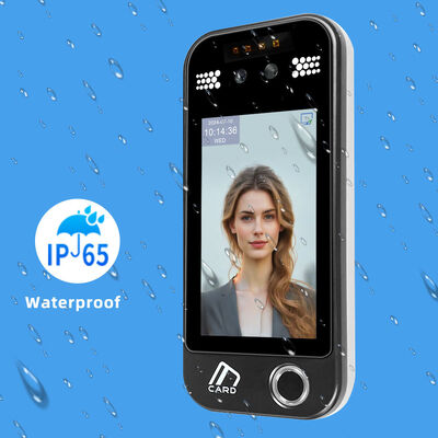 Sistema di controllo accessi con schermo touch da 5 pollici, riconoscimento facciale e impronte digitali, codice QR, impermeabile, dispositivo di rilevamento presenze