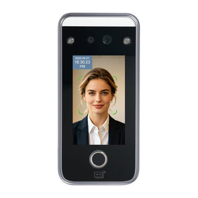 Riconoscimento delle impronte digitali facciali ad alte prestazioni 4.3 pollici Metodi di autenticazione multipla QR/RFID/Password per garantire il controllo dell'accesso alla sicurezza