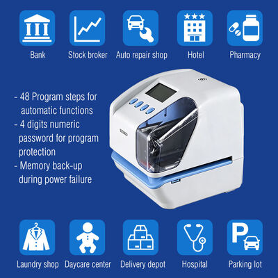 SEIKO TP-50 Time Stamp Machine Document Time Recorder con memoria di comunicazione USB Backup durante un guasto di corrente e stampa di orario spostato