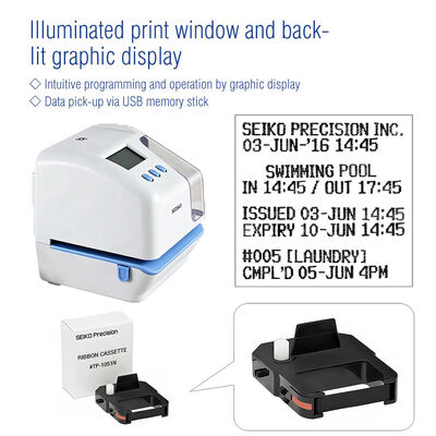 SEIKO TP-50 Time Stamp Machine Document Time Recorder con memoria di comunicazione USB Backup durante un guasto di corrente e stampa di orario spostato