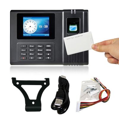 Controllo di accesso biometrico a 2,4 pollici LCD dell'impronta digitale dell'orologio marcatempo