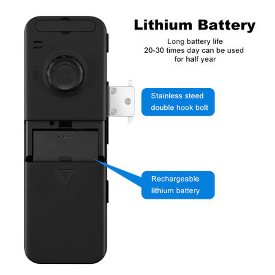 Serratura di porta di vetro Frameless dell'ABS di Tuya Smart della serratura di fronte dell'impronta digitale di alluminio di riconoscimento