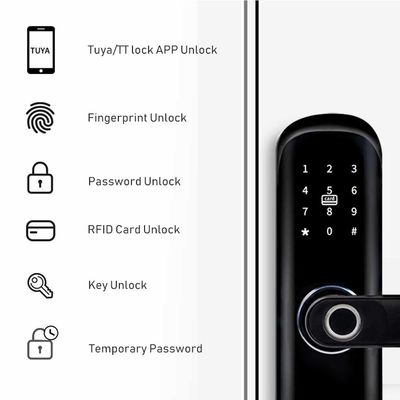Smart Home Keyless Tuya APP Wifi della serratura di porta della tastiera biometrica dell'impronta digitale